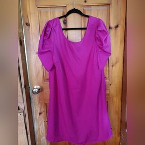 Hot Pink Ruffled Dress